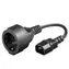 MicroConnect Prodlužovací kabel C14 - Schuko (F) 0.23m černá