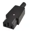 MicroConnect IEC síťová zástrčka C13 černá