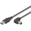MicroConnect kabel USB2.0 A (M) - USB2.0 B 90° úhel (M) 3m černá / 480Mbit/s