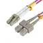 MicroConnect Optical Fibre Cable LC/SC Multimode duplex OM4 1m fialová