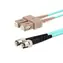 MicroConnect Optical Fibre Cable ST/SC Multimode duplex OM3 2m modrá