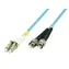 MicroConnect Optical Fibre Cable LC/ST Multimode duplex OM3 5m modrá