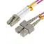 MicroConnect Optical Fibre Cable LC/SC Multimode duplex OM4 10m fialová