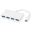 MicroConnect USB-C 4-portový Multiport USB3.0 hub bílá / 4x USB3.0 / USB-C