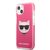 Karl Lagerfeld TPE Choupette Head Kryt pro Apple iPhone 13 Fuchsia