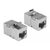 Delock Keystone Modul RJ45 jack - RJ45 jack Cat.6A / kov