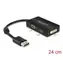Delock Adaptér DisplayPort 1.1 (M) - VGA/HDMI černá / DVI (F) / pasivní / doprodej