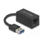 Delock Adaptér SuperSpeed USB Typ-A (M) - Gigabit LAN 10/100/1000 Mbps černá / USB 3.2 Gen 1 