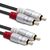 Qoltec 52338 Kabel 2xRCA (M) - 2xRCA (M) 3m černá