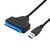 Qoltec 51855 Kabel USB-A 3.0 (M) - SATA HDD|SSD 2.5" 0.26m černá