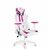 Diablo X-Ray Normal bílo-růžová / Dětská Herní židle / nastavitelná / umělá kůže / pojezdová kolečka / nosnost 150 kg