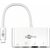 Goobay 62105 multiportový adaptér bílá / 1x USB-C M na HDMI & Ethernet & USB-C & USB-A