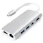 Satechi ST-TCMM8PAS USB Hub / USB-C & HDMI / USB-C / RJ45 / 3x USB 3.0 / SD & Micro SD / Mini DP
