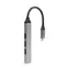 Gembird UHB-CM-U3P1U2P3 stříbrná / USB-C rozbočovač / 3x USB 2.0 / 1x USB 3.0