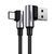 UGREEN US176 Kabel USB-A (M) - USB-C (M) 1m černá / úhlový 
