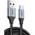 UGREEN 60126 Kabel USB-A (M) - USB-C (M) 1m černá / opletený