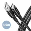 AXAGON BUCM-AM15AB HQ Datový kabel USB-A 2.0 - USB-C 1.5m černá