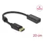 DeLock Adaptér DisplayPort 1.2 (M) - HDMI-A (F) 0.2m černá