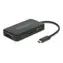 DeLock Adaptér USB-C (M) - VGA (F) & HDMI (F) & DVI (F) & DP (F) černá
