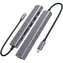 Epico Spello HUB USB-C SLIM 7V1 stříbrná / 3x USB 3.0 / 1x HDMI / 1x  USB-C PD / SD