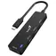 Genius UH-400 černá / USB Hub / USB-C / 4x USB 3.0