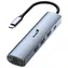 Genius UH-545 šedá / USB Hub / USB-C / 3x USB-A 3.0 / RJ45 1Gbps