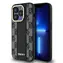 DKNY PU Leather Checkered Pattern Magsafe Zadní Kryt pro Apple iPhone 15 Pro černá