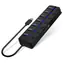 CONNECT IT Mighty Switch 2 černá / USB Hub / 4x USB-A 3.0 / 3x USB-A 2.0