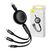 Baseus CAMJ010201 Rychlonabíjecí kabel 3v1 USB-C - microUSB & USB-C & Lightning (100W) 1.1m černá