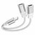 SWISSTEN TEXTILE Nabíjecí audio adaptér USB-C (M) - 2x USB-C (F) 0.12m bílá