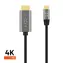 FIXED Video kabel s konektory USB-C/HDMI USB-C 3.1 Gen 2 18Gbps HDMI 2.0 4K60HZ 2m šedý