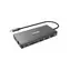 Rozbaleno - Unitek D1019A 8v1 / Dokovací stanice / 1x DVI-I / 1x HDMI / 1x DP / LAN / USB / rozbaleno