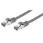 C-TECH patchcord Cat7 S/FTP 0.5 m šedá