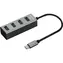 YENKEE YHB C430 šedá / USB Hub / 4x USB-A 3.0 