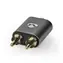 Nedis Stereo audio adaptér 2x RCA (M) - jack 3.5 mm (F) šedá / pozlacený 