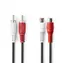 Nedis Stereo Audio kabel 2x RCA (M) - 2x RCA (F) 2.00 m černá