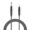 Nedis Stereo Audio kabel jack 6.35 mm (M) - jack 3.5 mm (M) 3.00 m tmavě šedá