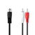 Nedis DIN Audio kabel DIN 5pinová (M) - 2x RCA (M) 1.00 m černá