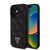 Guess PU Leather 4G Triangle Metal Logo Zadní Kryt pro iPhone 16 Black