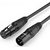 UGREEN AV130 černá  / Kabel XLR (F) -XLR (M) / 1 m