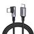 Ugreen US255 kabel USB-C - USB-C / kabel 0,5m / L-konektor