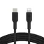 Belkin BOOST CHARGE kabel opletený USB-C na Lightning černá / 1m 