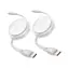 iOttie Retractable Cable USB-C kabel samonavíjecí bílá / 100W / 2ks 