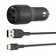 Belkin BOOST CHARGE nabíječka do auta černá / 2x USB-A / 24W / s 1m kabelem USB-C