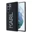 Karl Lagerfeld 3D Rubber Glitter Logo Zadní Kryt pro Samsung Galaxy S24 Ultra Black