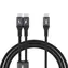 Dudao Datový kabel L3F 2v1 / USB-C / USB-C / 100W / 1.2 m / černá