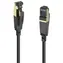 Hama 202000 síťový kabel RJ45 černá / Cat8 / S/FTP / 0.5 m / 40 Gb/s / stíněný
