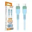 Aligator Datový kabel SoftPastels 3A 65W / USB-C/USB-C / modrý