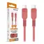 Aligator Datový kabel SoftPastels 3A 65W / USB-C/USB-C / růžový
