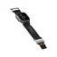 Aulumu A11 Mag Buckle Slim řemínek pro Apple Watch, stříbrná spona, černý pásek